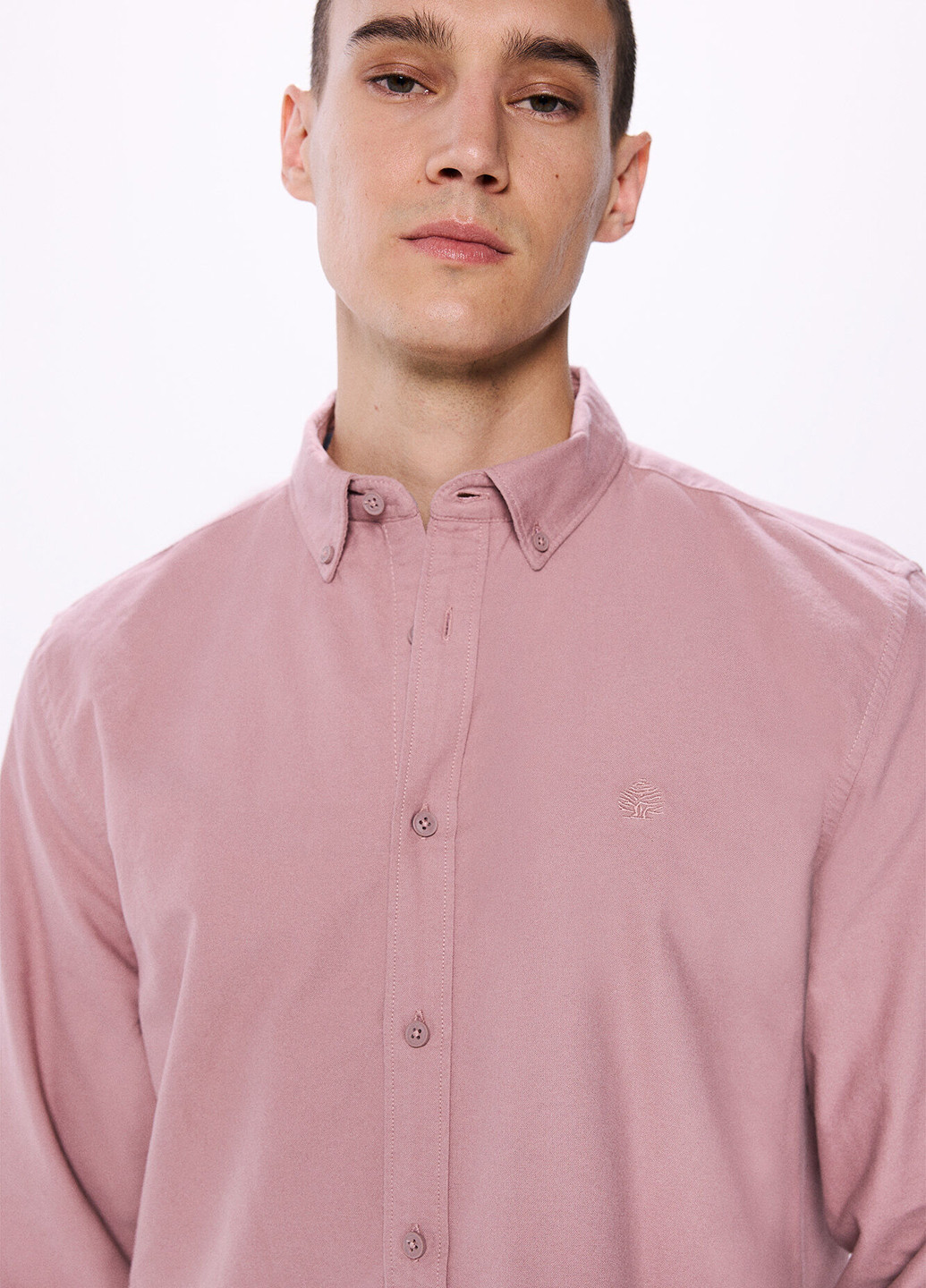 Розовая кэжуал, классическая рубашка однотонная Springfield