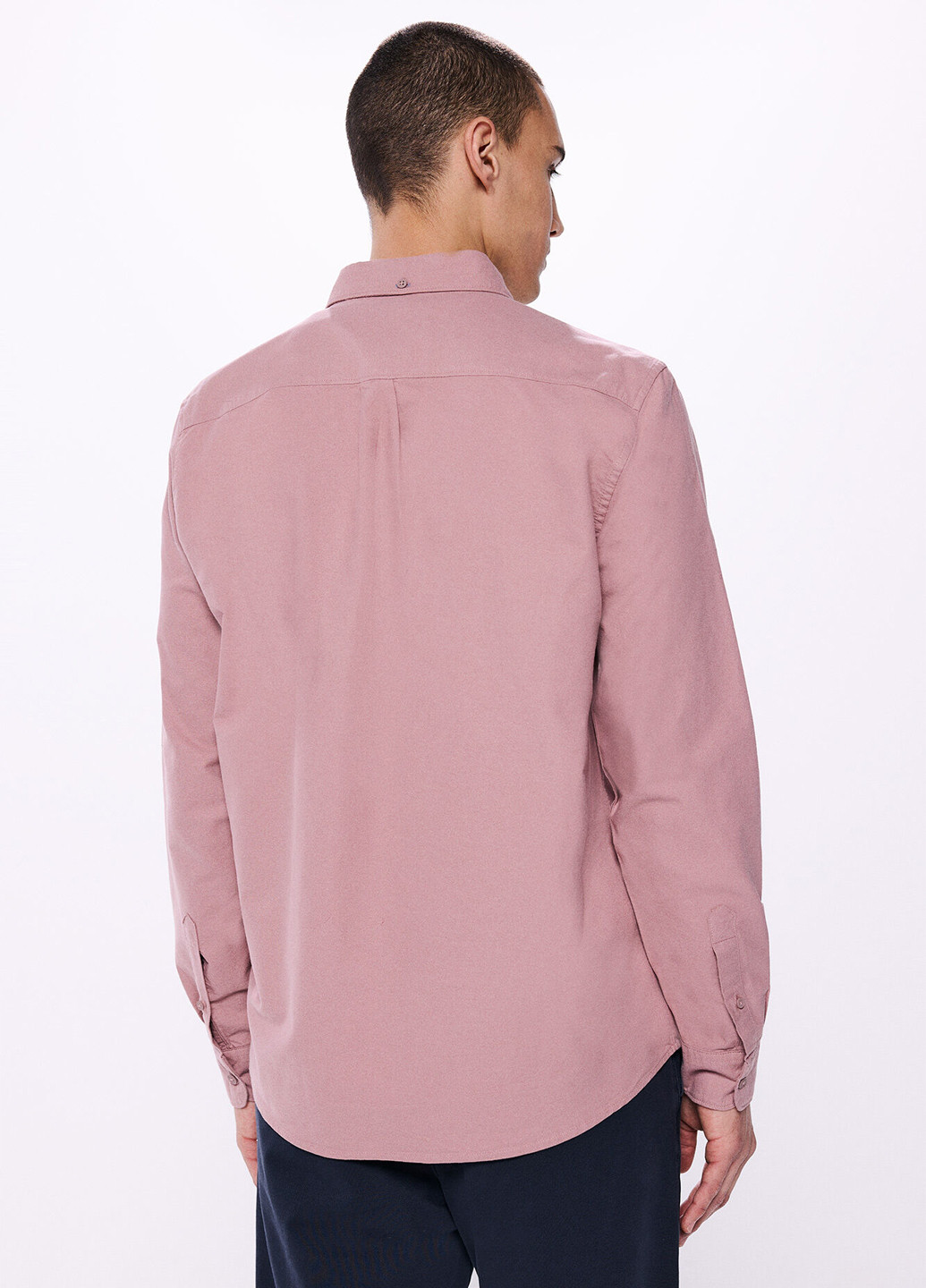 Розовая кэжуал, классическая рубашка однотонная Springfield