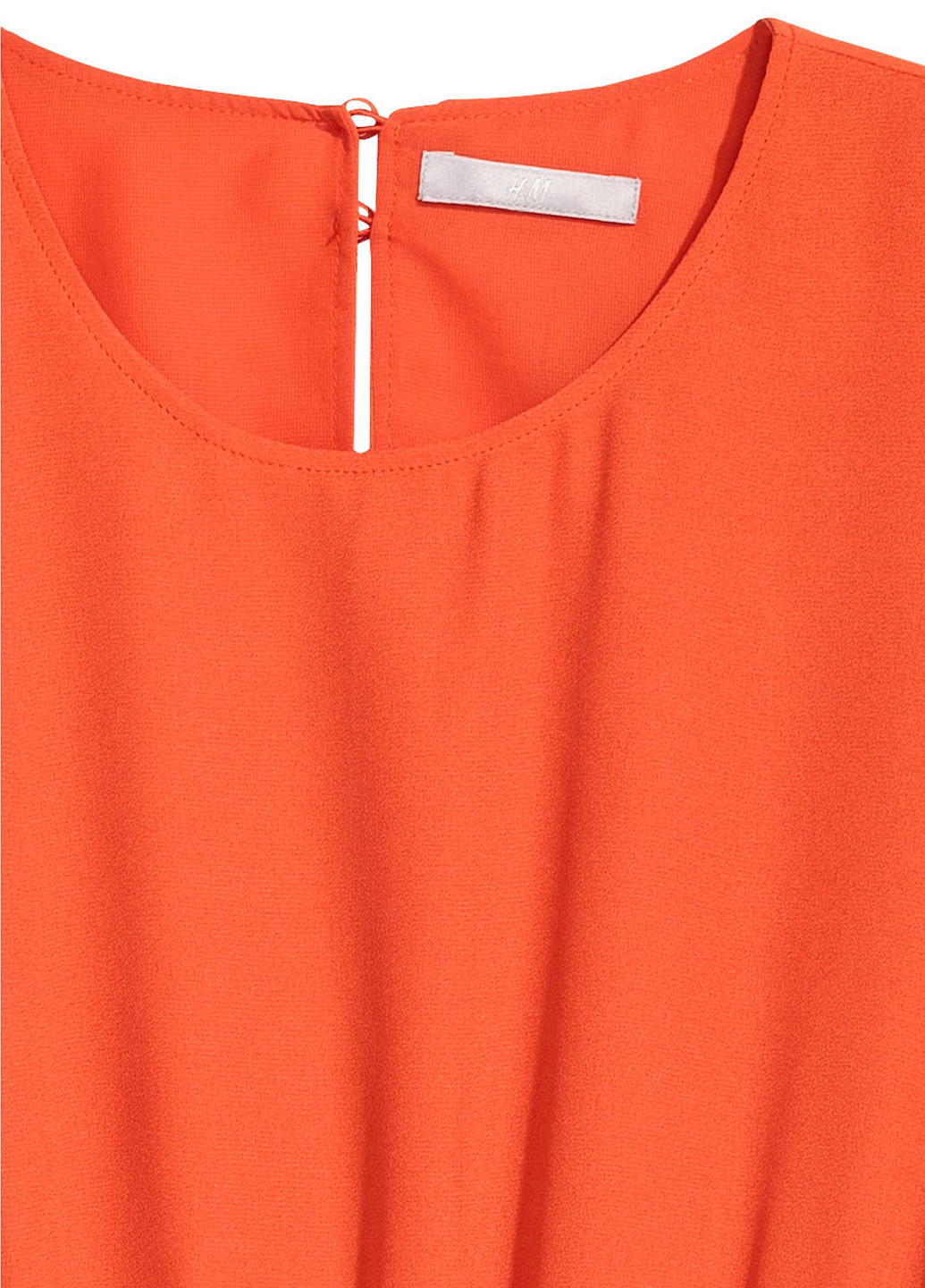Оранжевое кэжуал платье клеш H&M однотонное