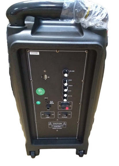 Портативна колонка Q12BK валіза 60Вт 12 дюймів, USB, SD, FM радіо, Bluetooth, 1 радіомікрофон, ДК XPRO (253455468)