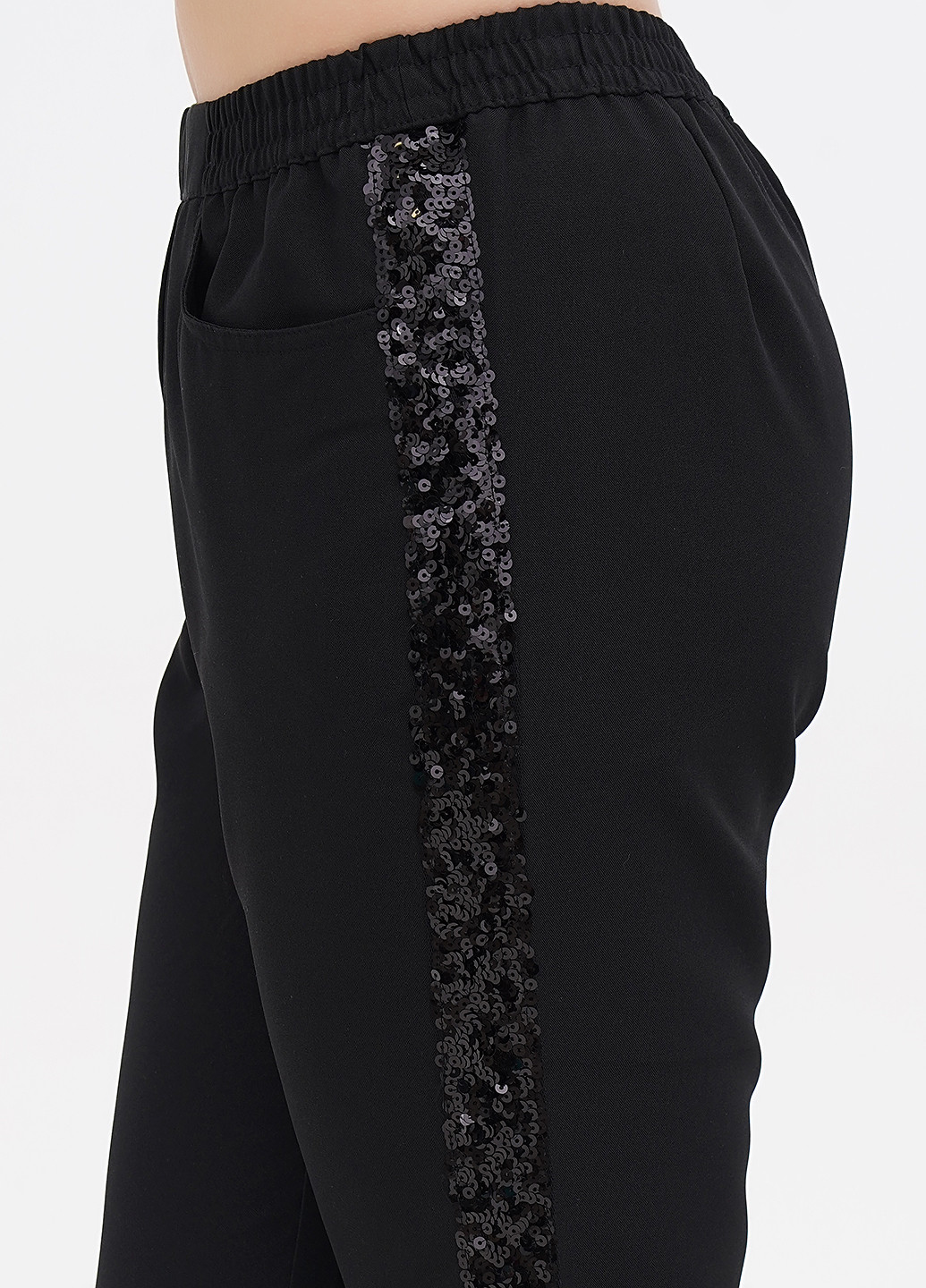 Черные кэжуал демисезонные прямые, укороченные брюки Long Island
