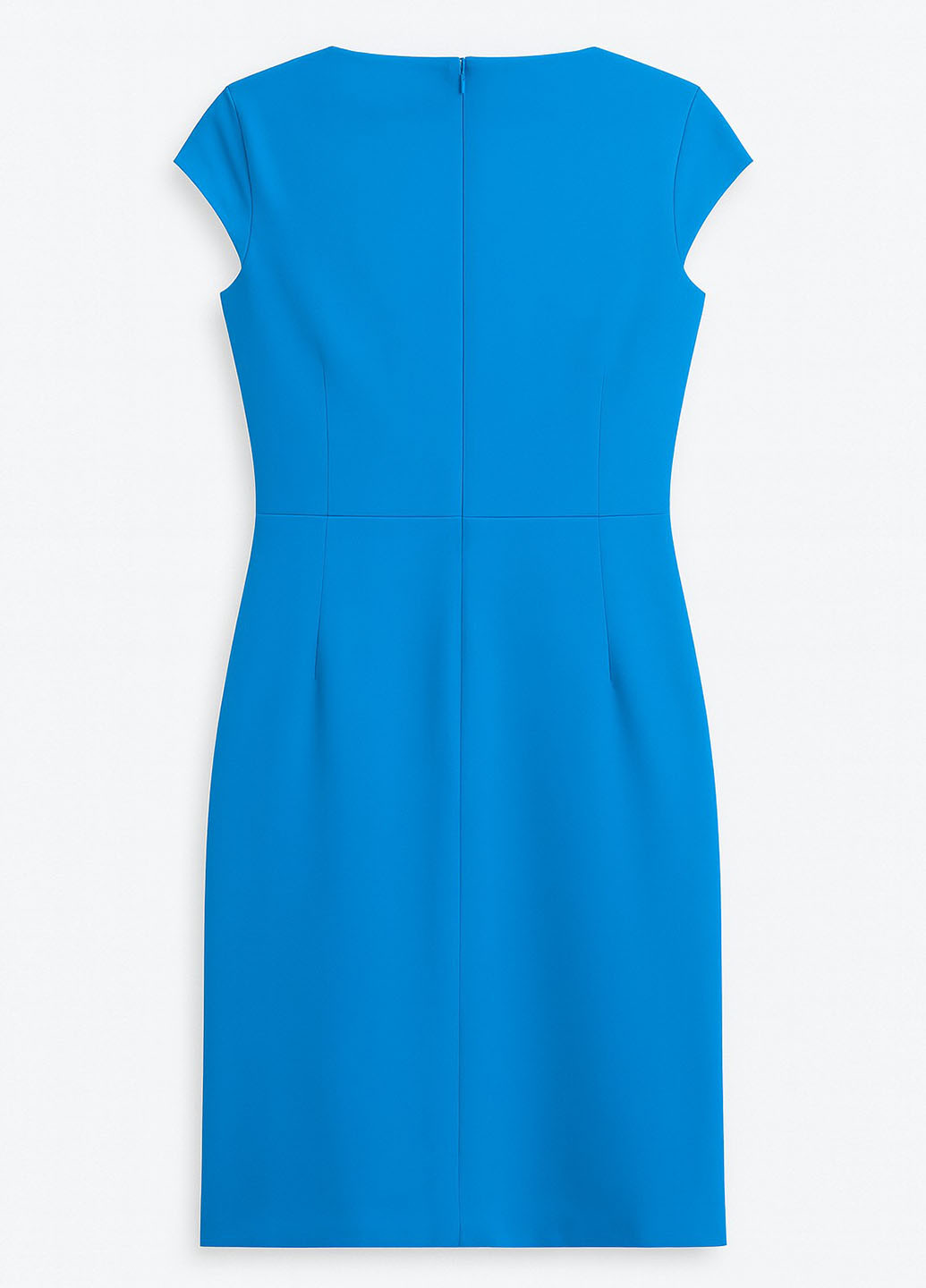 Блакитна кежуал сукня на запах, футляр Sassofono однотонна