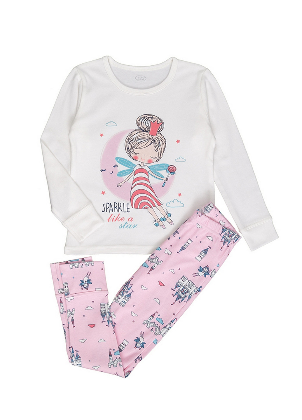 Молочна всесезон піжамка для дівчинки Фламинго Текстиль