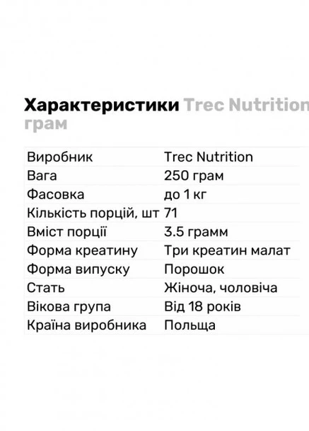 Трикреатин малат CM3 250g (Cola) Trec Nutrition (254696602)