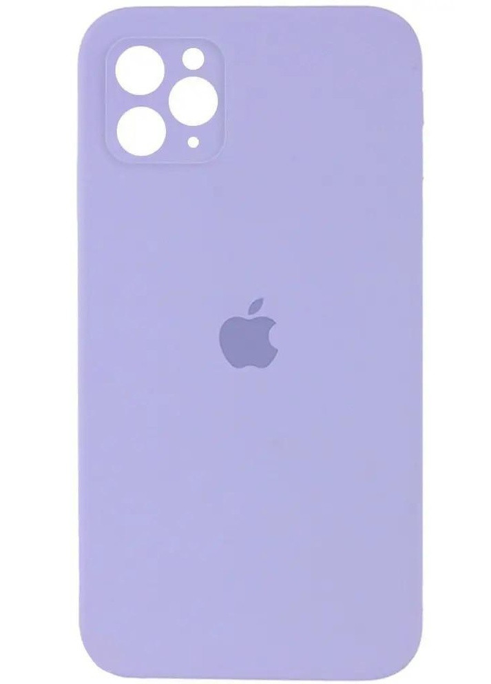 Силиконовий Чехол Накладка з Квадратними Бортиками Silicone Case для iPhone 11 Pro Light Purple No Brand (254255685)