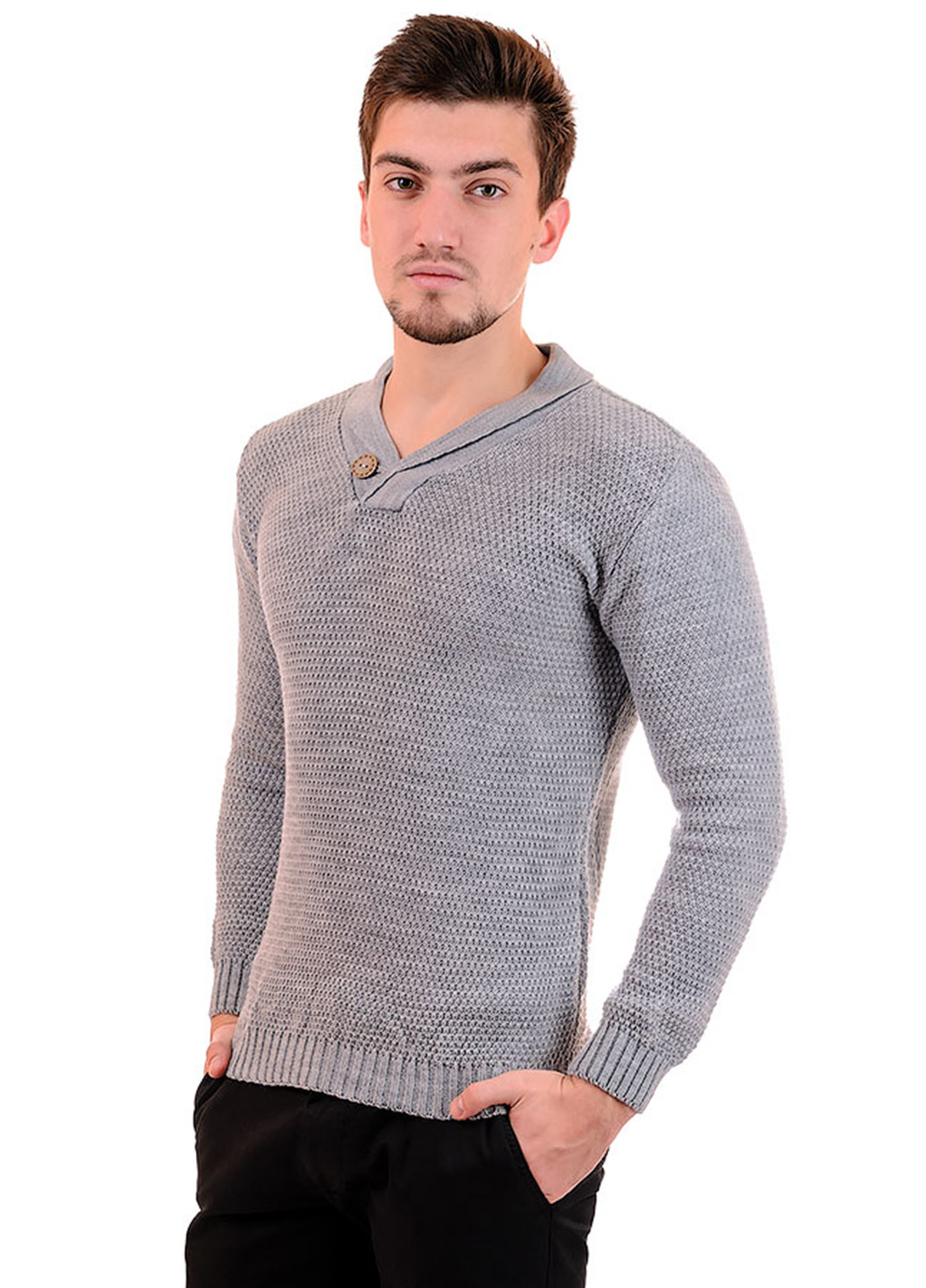 Сірий демісезонний пуловер SVTR