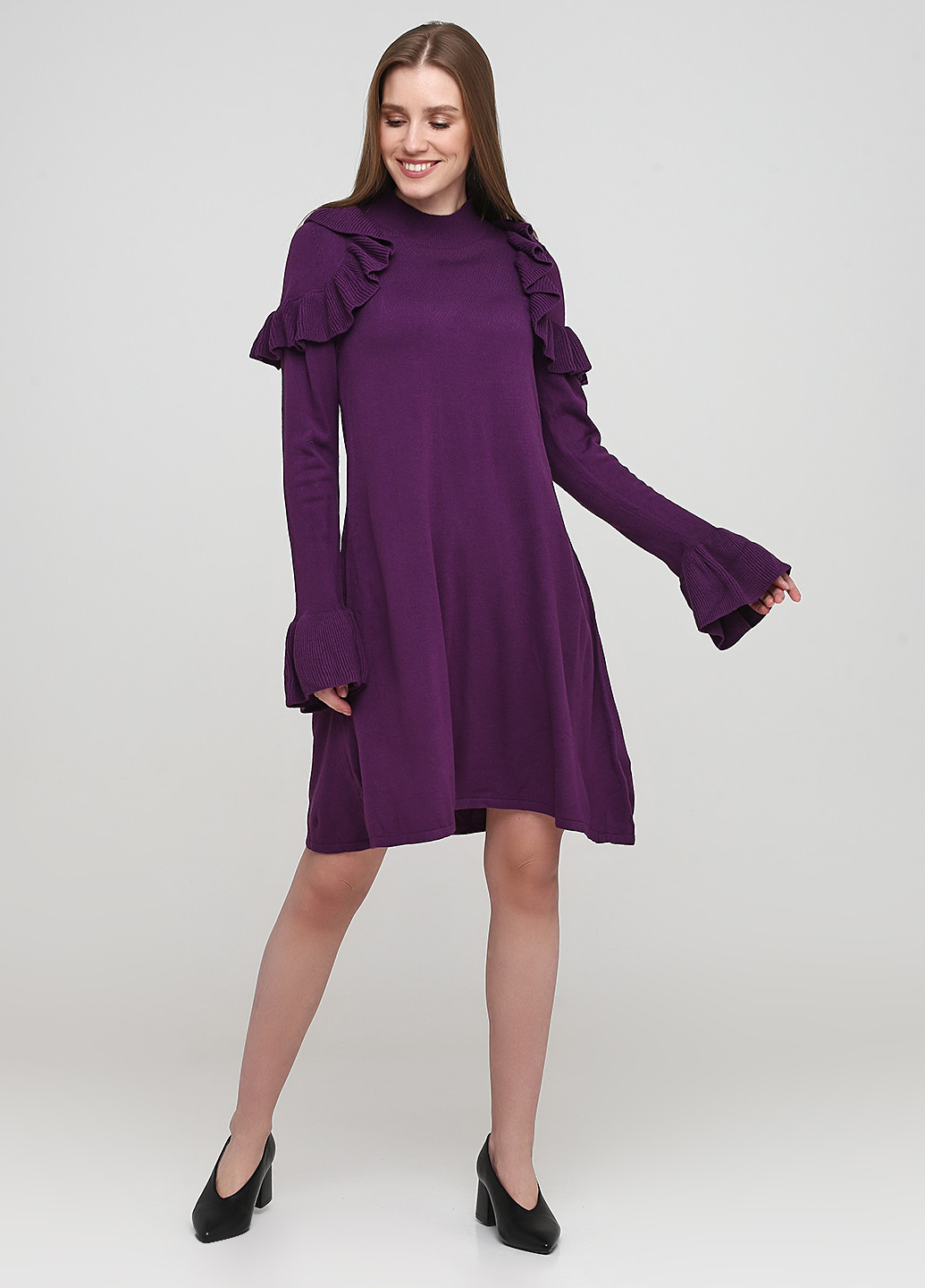 Фіолетова кежуал плаття, сукня сукня светр Pimkie однотонна