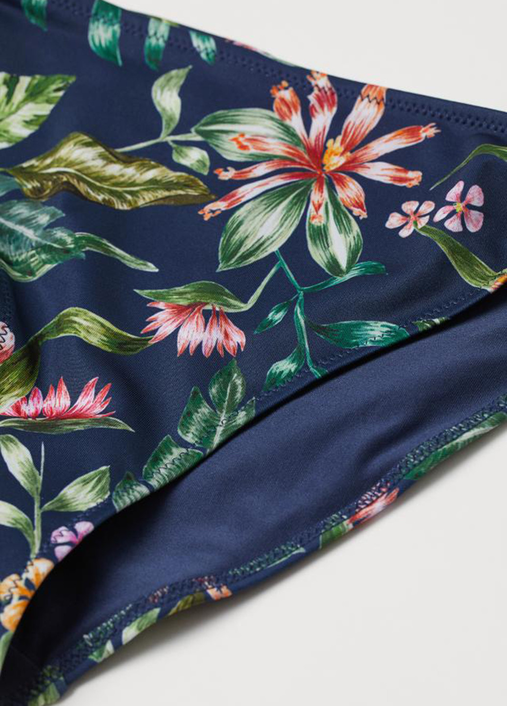 Темно-синие купальные трусики-плавки с цветочным принтом H&M