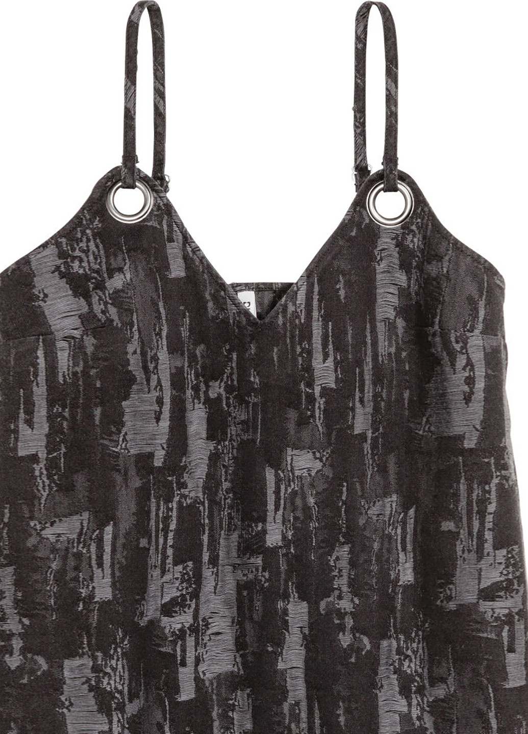 Темно-сіра кежуал сукня сукня-майка H&M з абстрактним візерунком