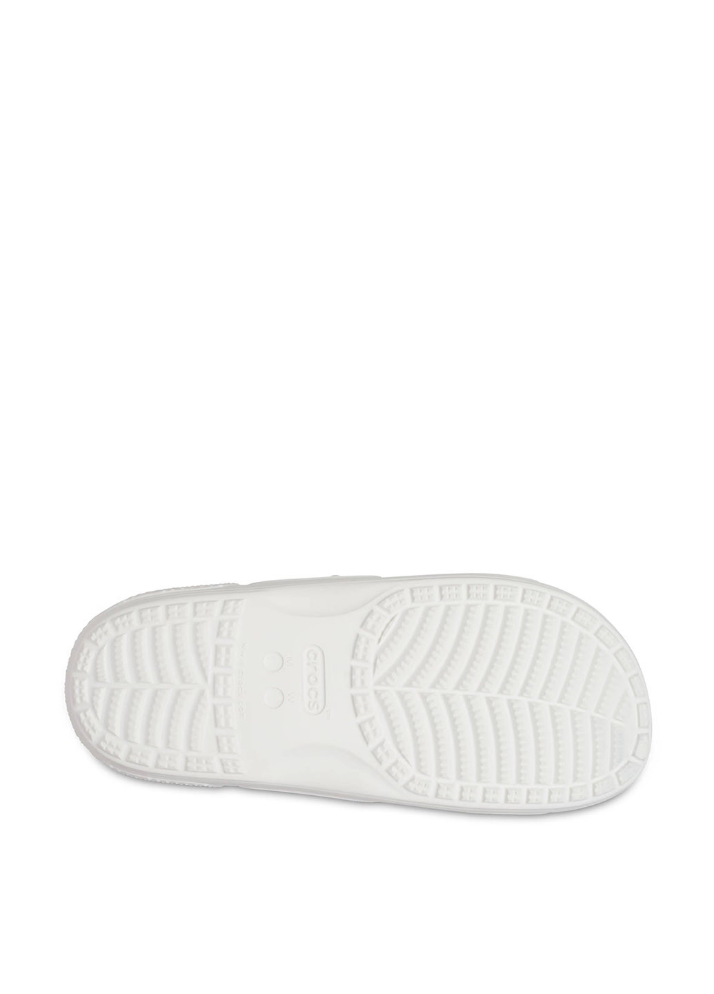 Белые шлепанцы Crocs с перфорацией, с логотипом