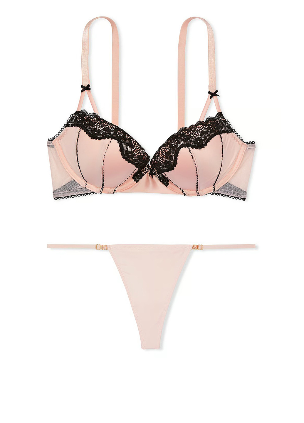 Рожевий демісезонний комплект (бюстгальтер, трусики) Victoria's Secret