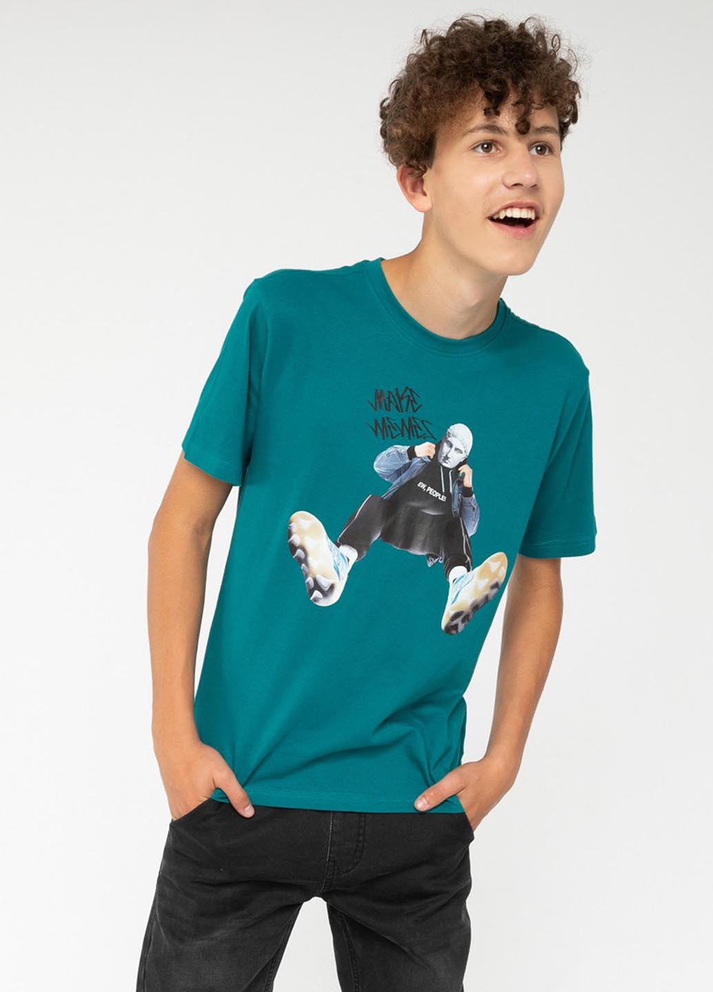 Бирюзовая летняя футболка Reporter Young