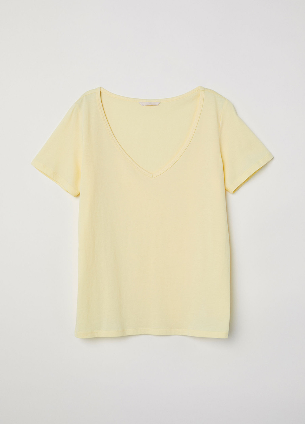 Желтая летняя футболка H&M