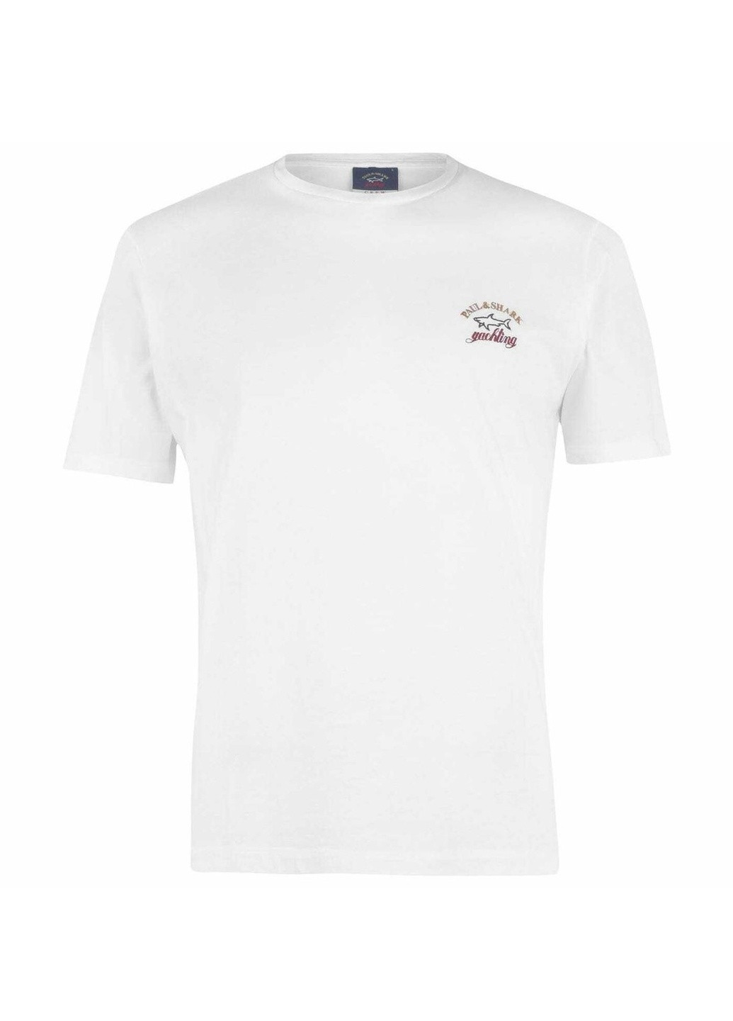 Біла футболка чоловіча Paul & Shark Shark Logo In White