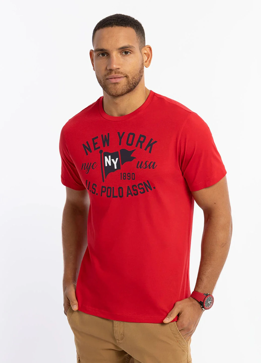 Червона футболка U.S. Polo Assn.
