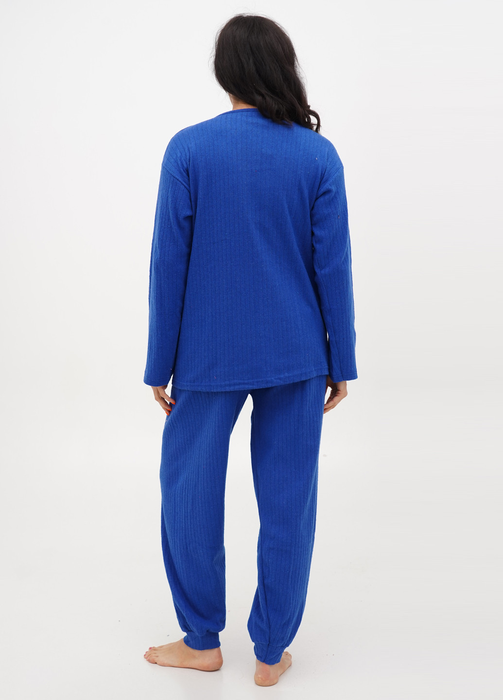 Синяя всесезон пижама (лонгслив, брюки) лонгслив + брюки Fashion