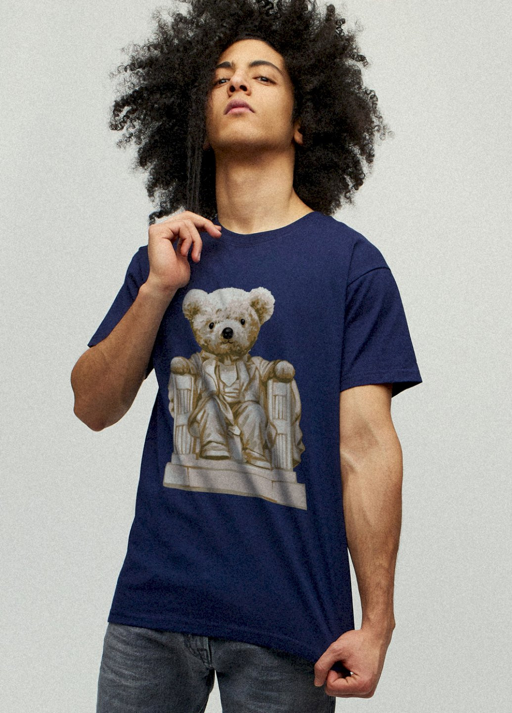 Темно-синя футболка чоловіча YAPPI