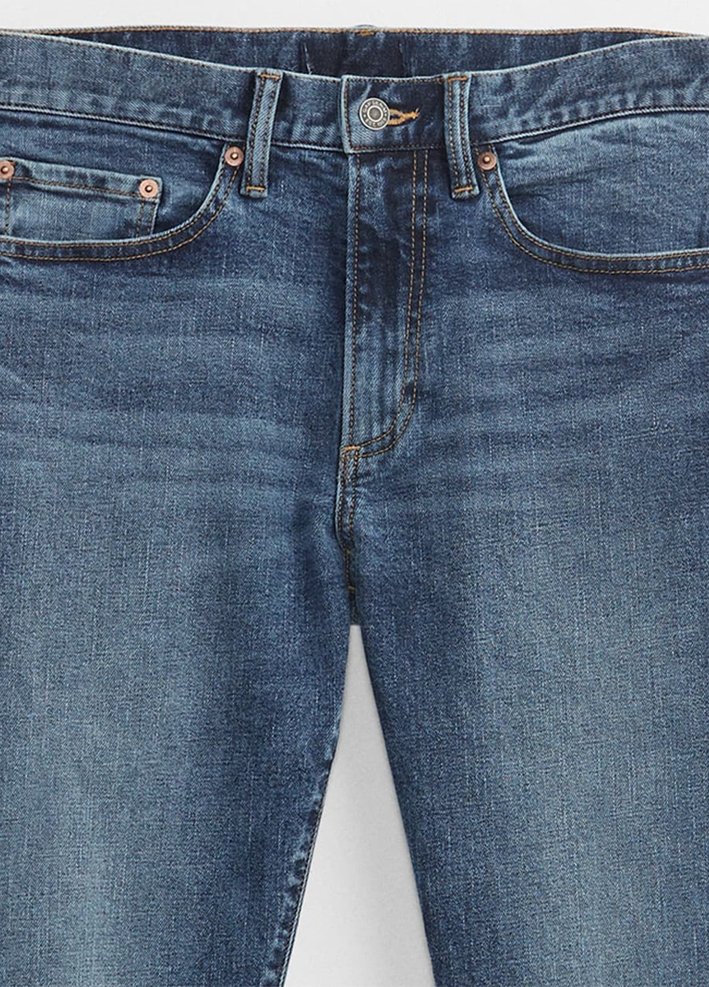 Синие демисезонные слим джинсы Gap