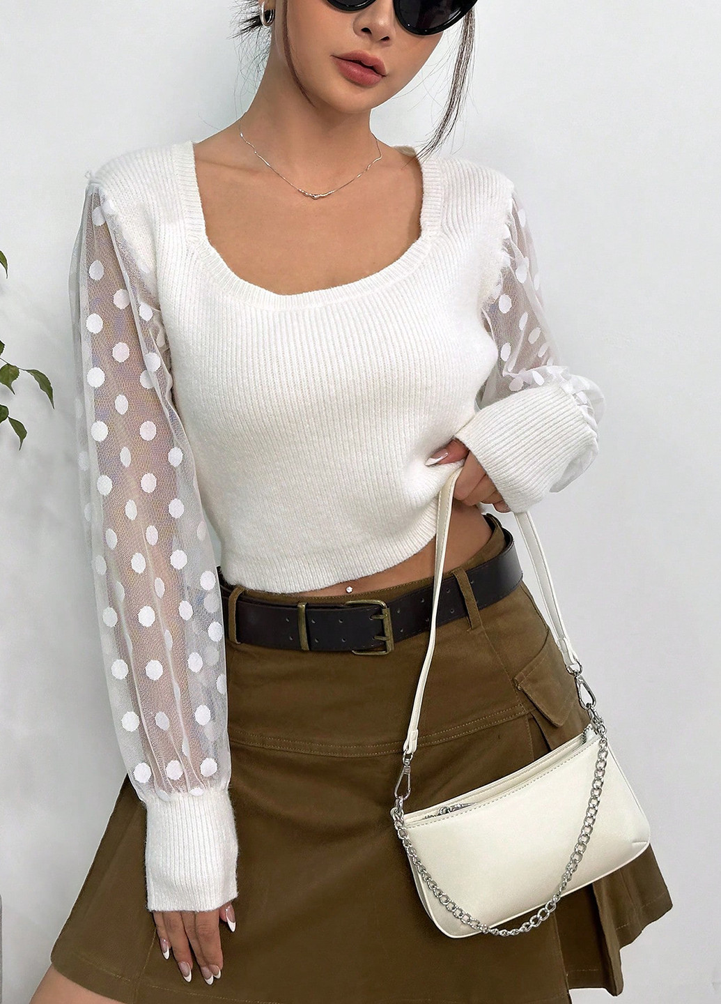 Білий демісезонний джемпер джемпер SHEIN