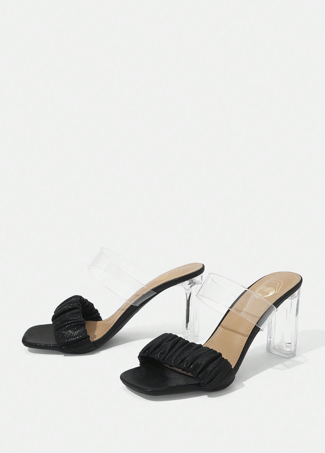 Черные босоножки SHEIN прозрачные