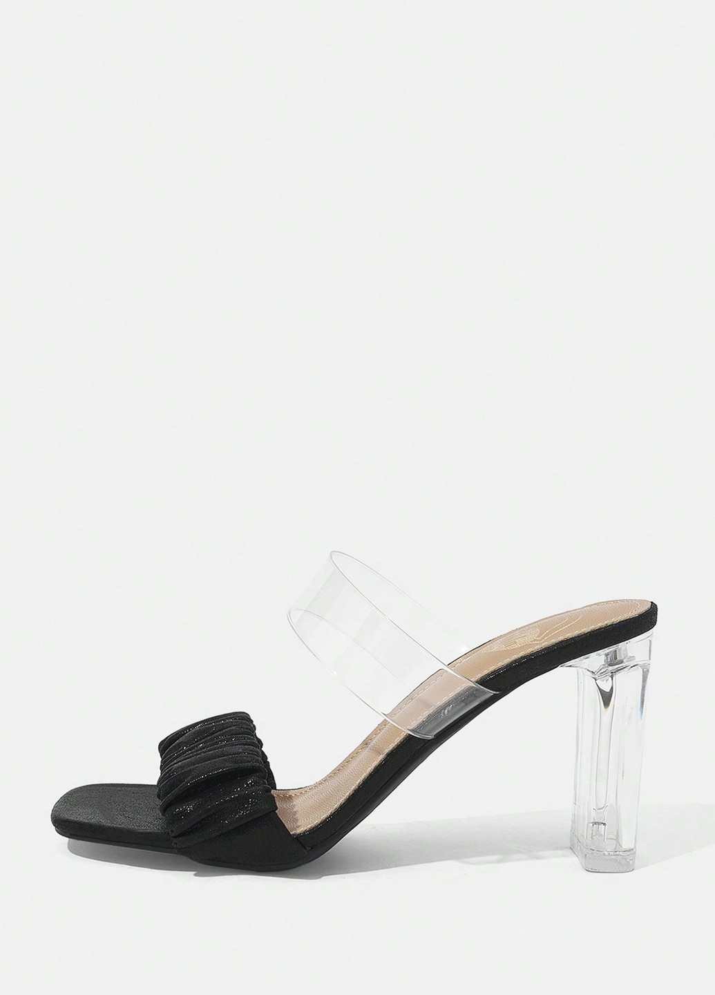 Черные босоножки SHEIN прозрачные