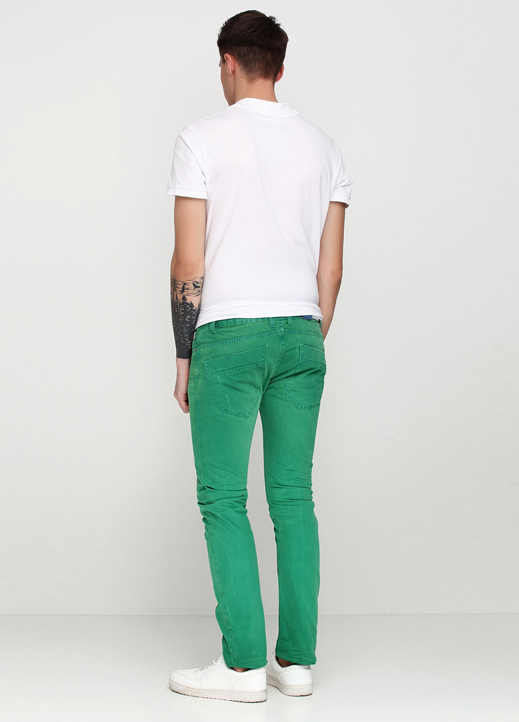 Зеленые летние прямые джинсы Justing