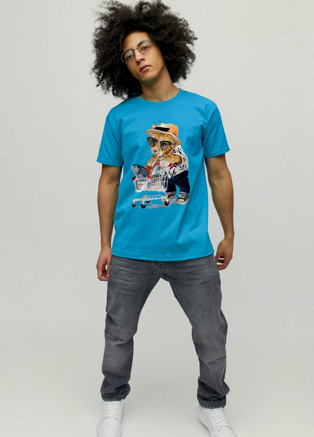 Світло-синя футболка чоловіча YAPPI