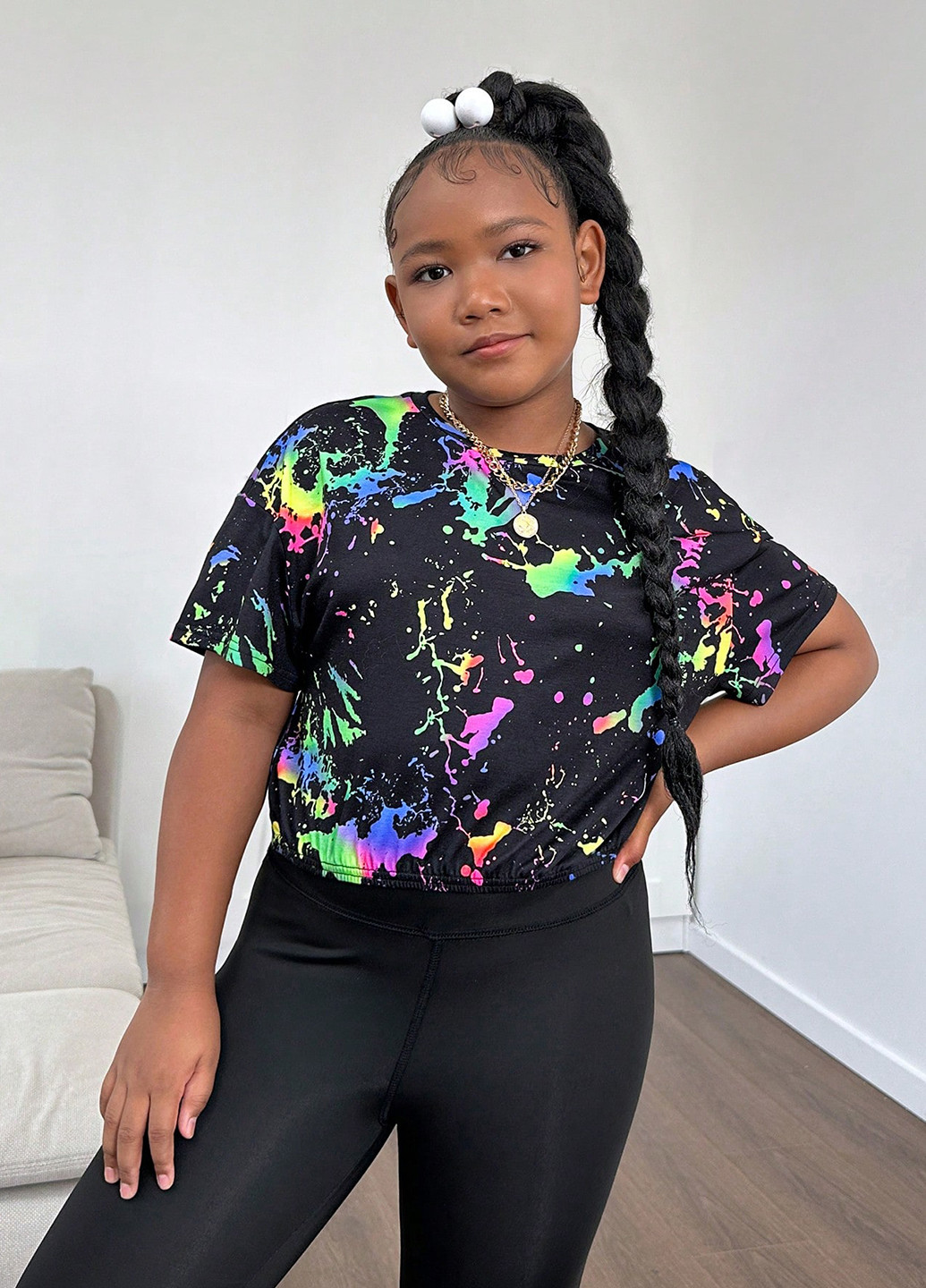 Черная летняя футболка SHEIN