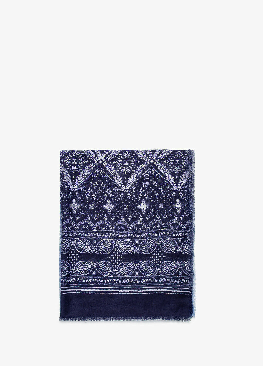 Шарф KOTON орнамент синий кэжуал полиэстер