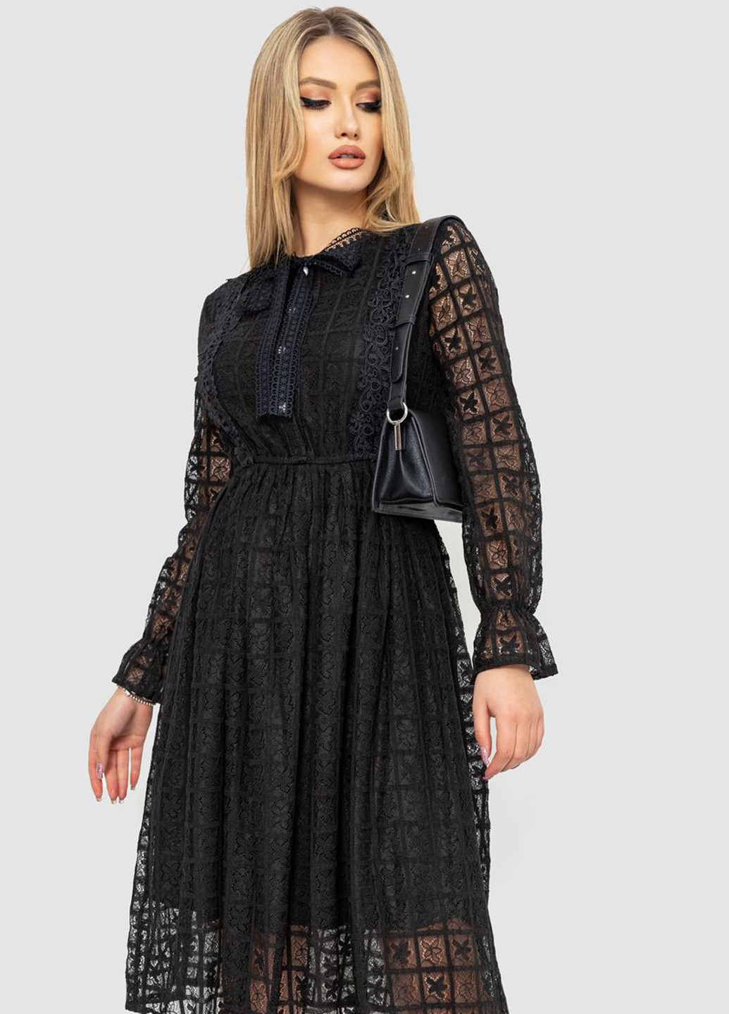 Черное кэжуал платье Ager однотонное