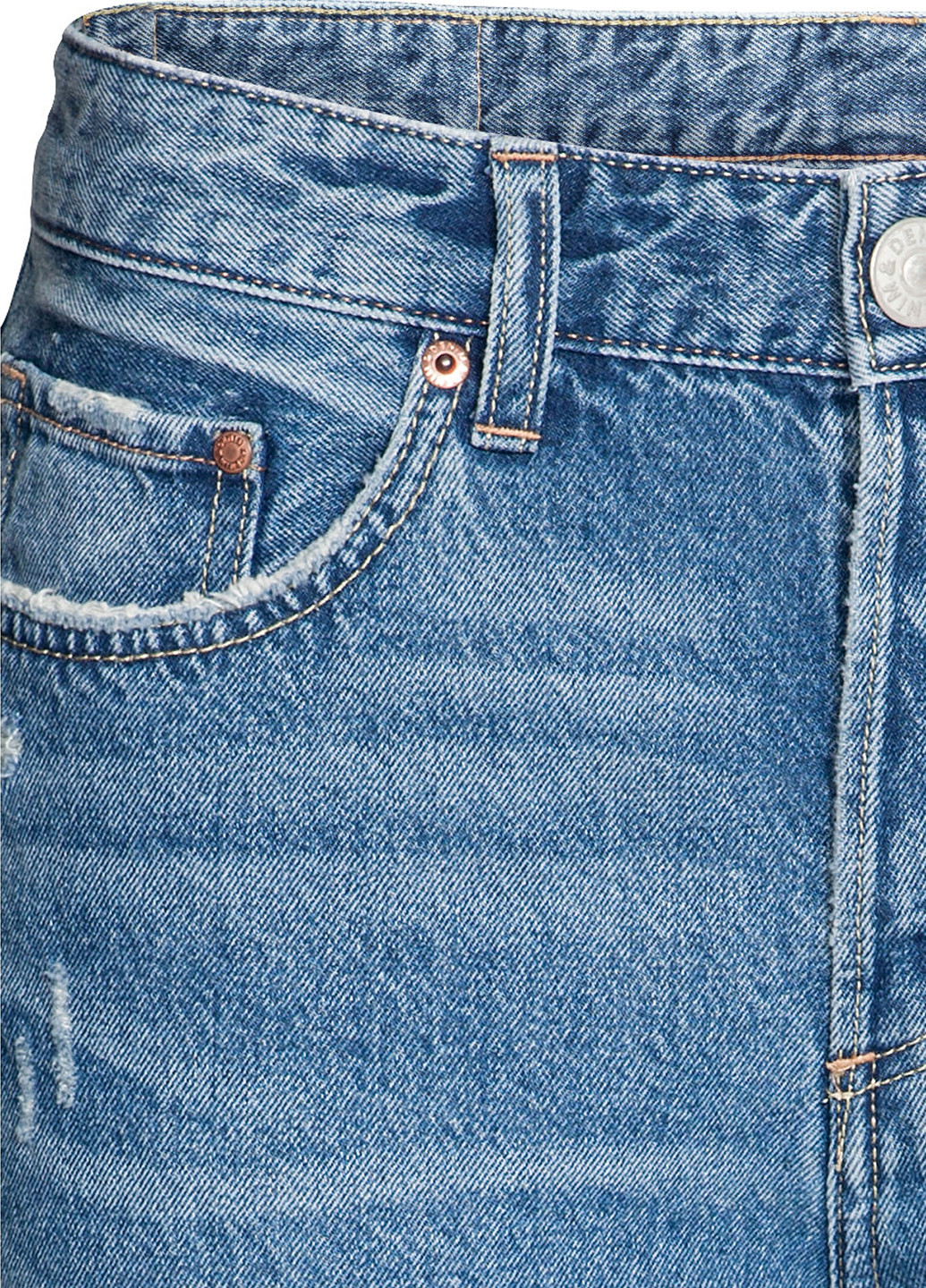 Синие демисезонные бойфренды джинсы H&M
