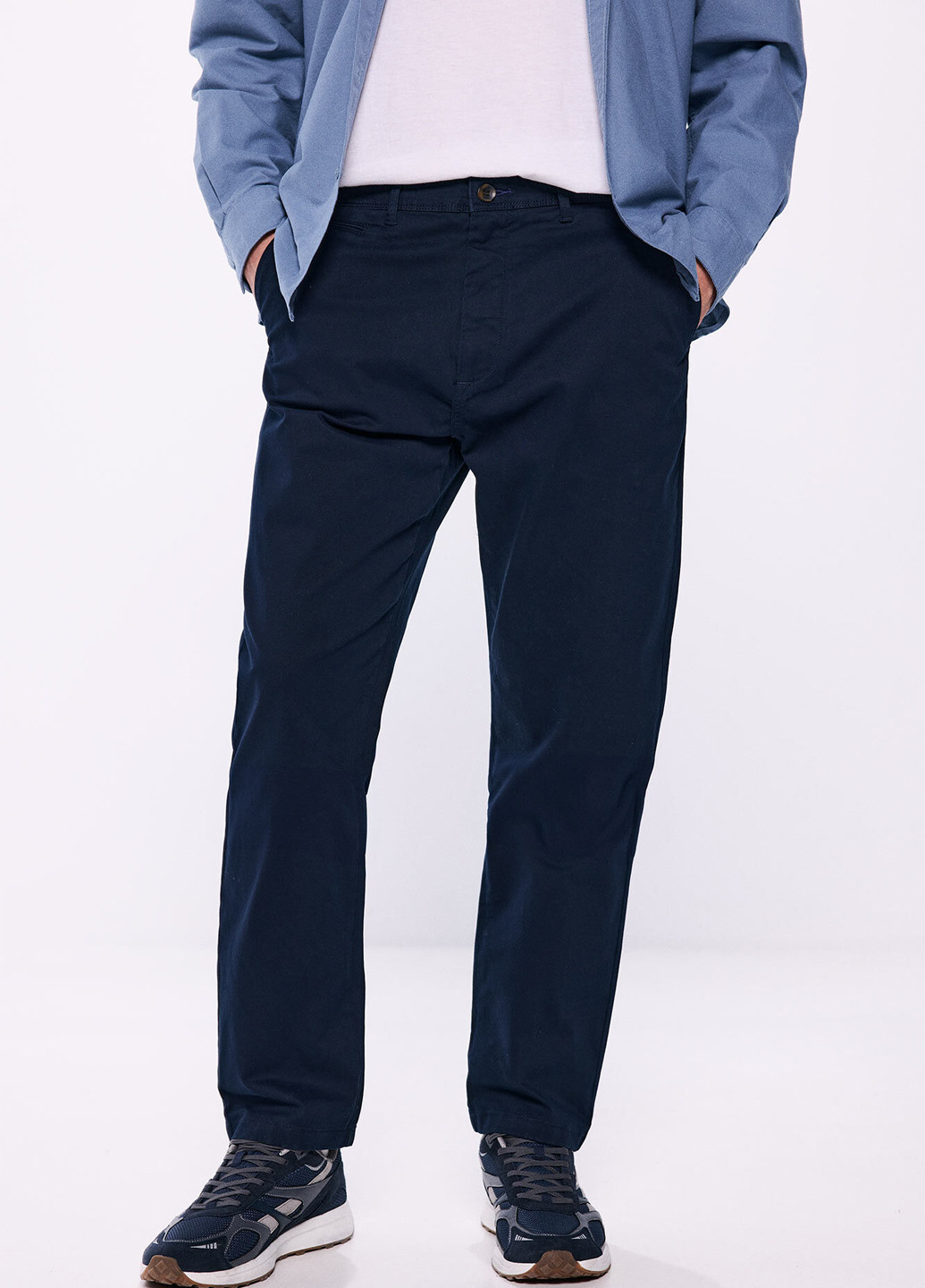 Темно-синие кэжуал демисезонные чиносы брюки Springfield