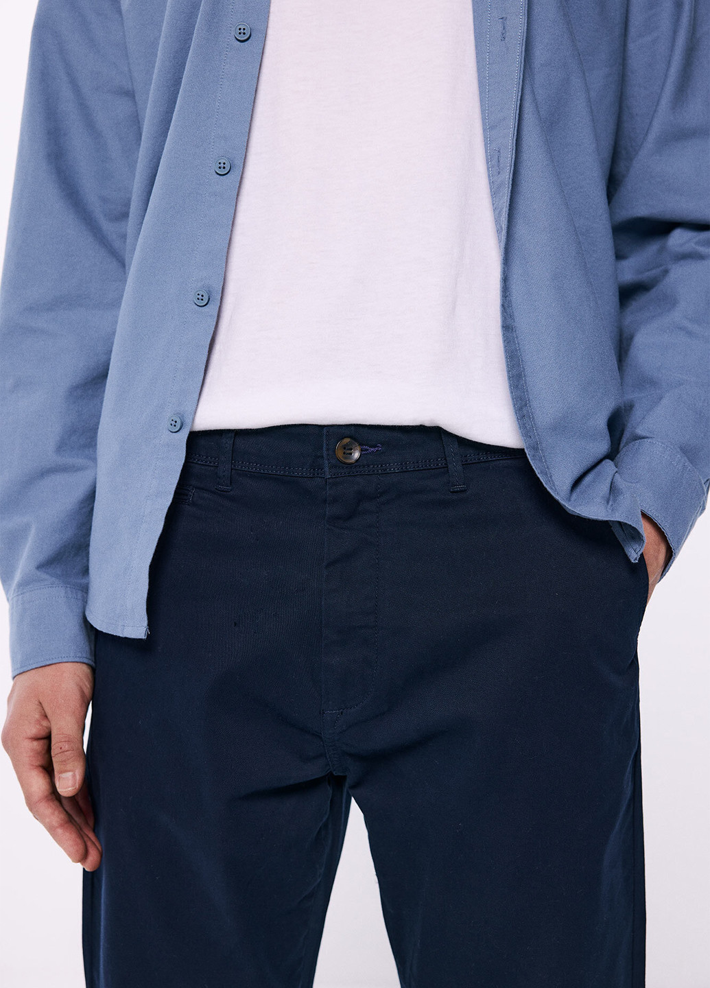 Темно-синие кэжуал демисезонные чиносы брюки Springfield