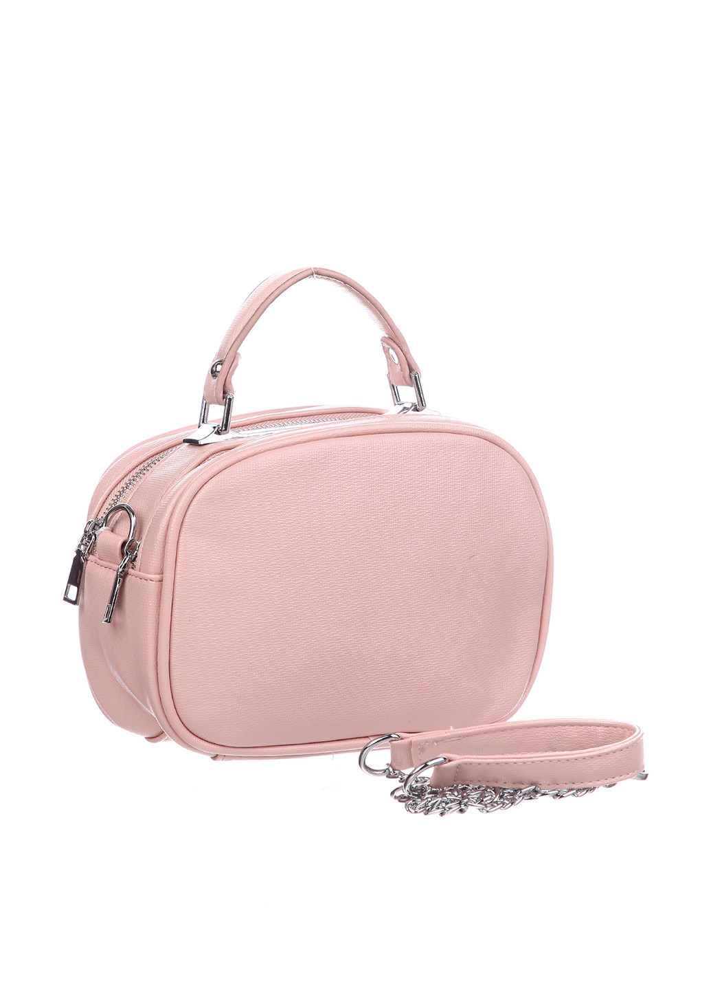 Сумка Fashion Style каркасная сумка однотонная светло-розовая кэжуал