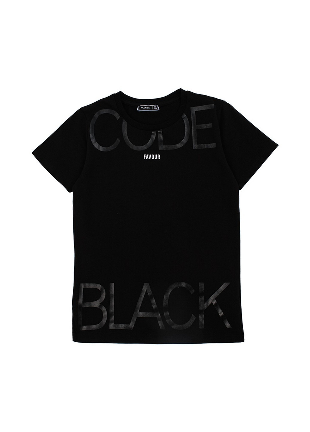 Чорна літня футболка 14933 146см чорний (2000903280071) Wanex