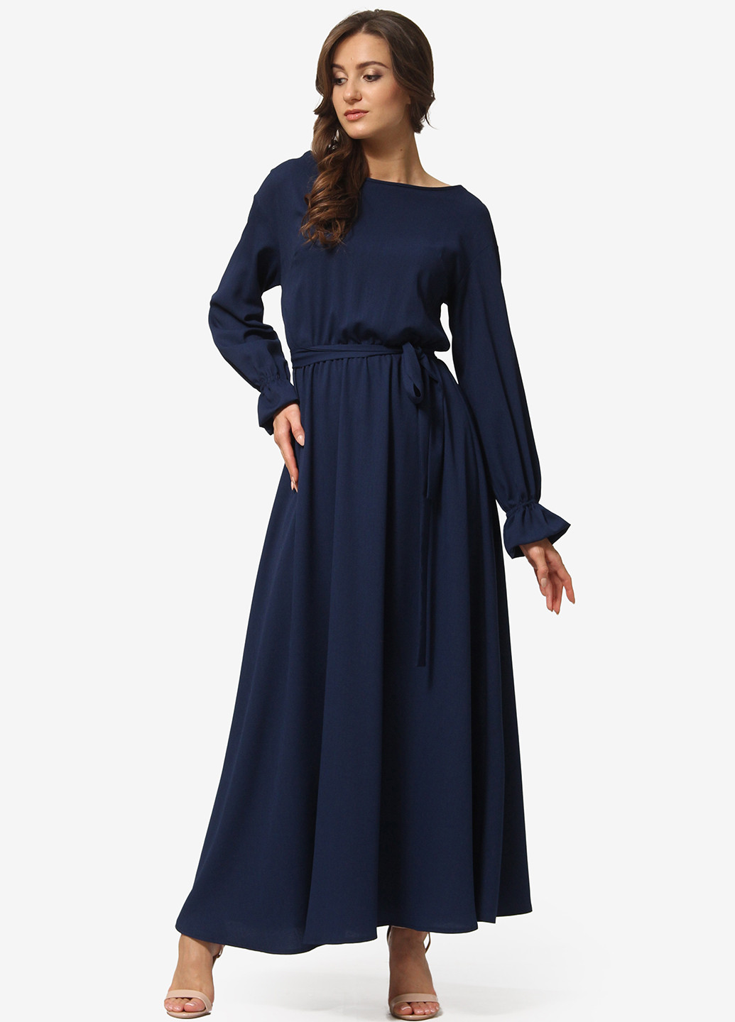 Темно-синее кэжуал платье клеш Lada Lucci