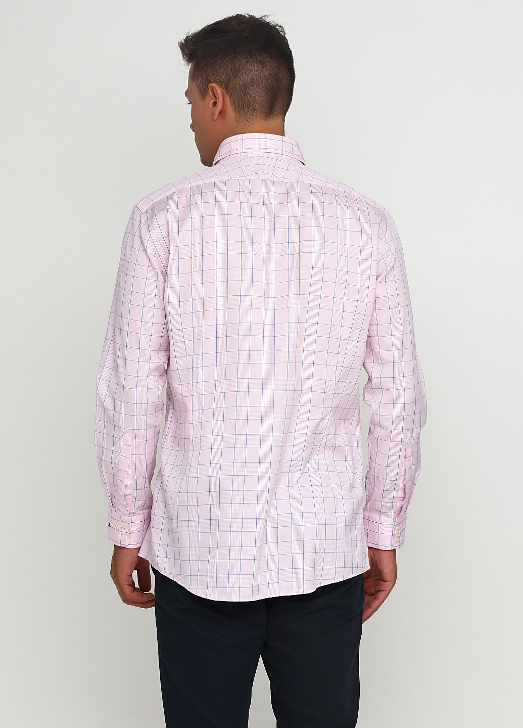 Светло-розовая кэжуал рубашка в клетку Charles Tyrwhitt с длинным рукавом