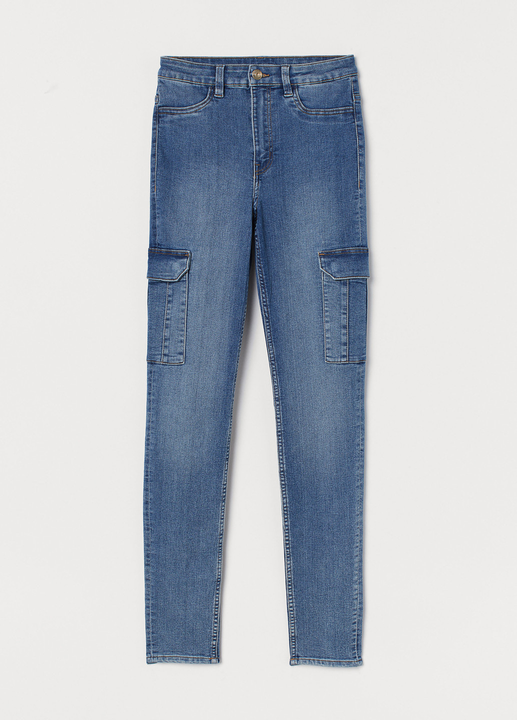 Синие демисезонные скинни джинсы H&M