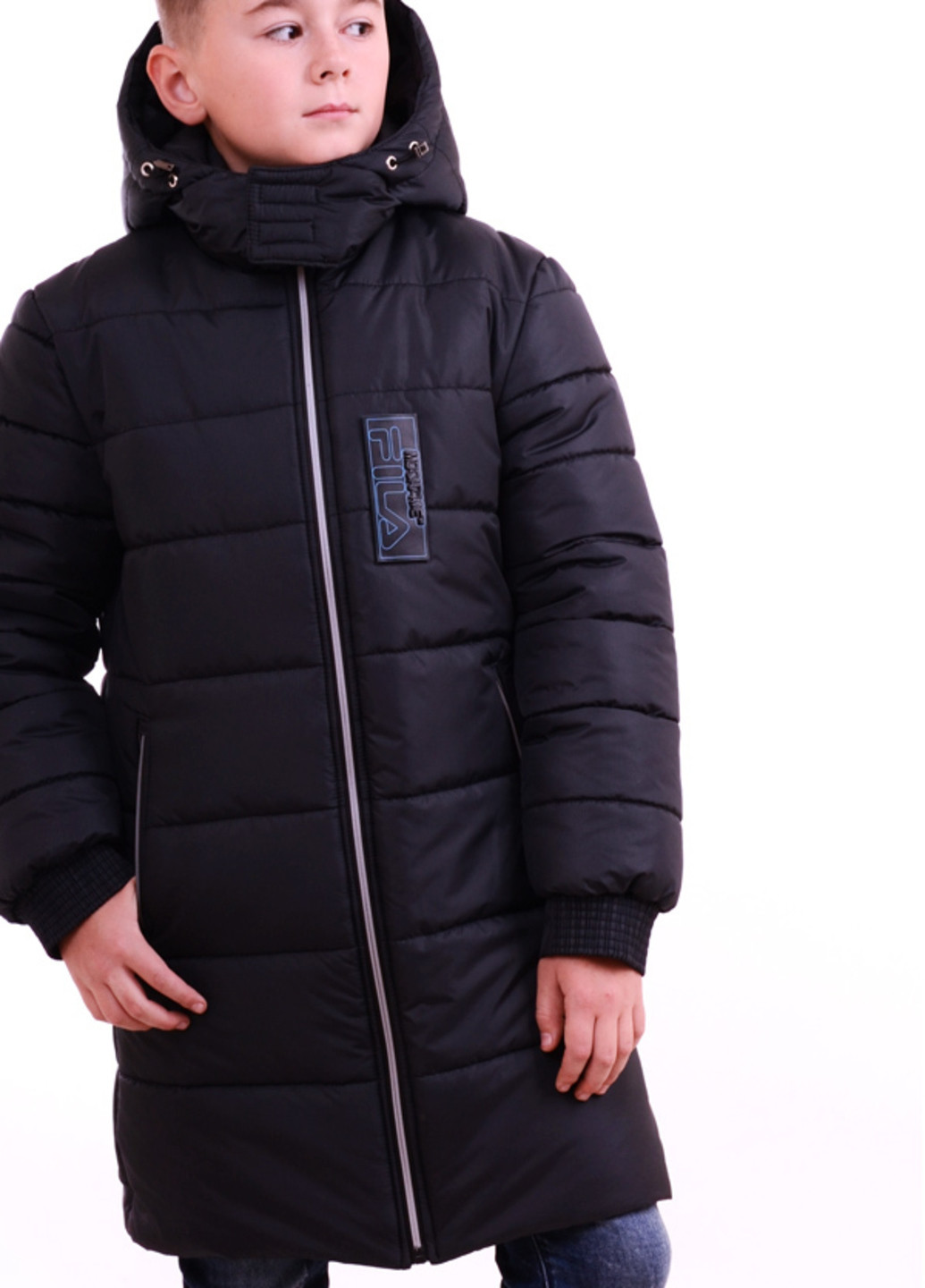 Темно-синя зимня зимова куртка-пальто p39 Luxik Стеганное пальто