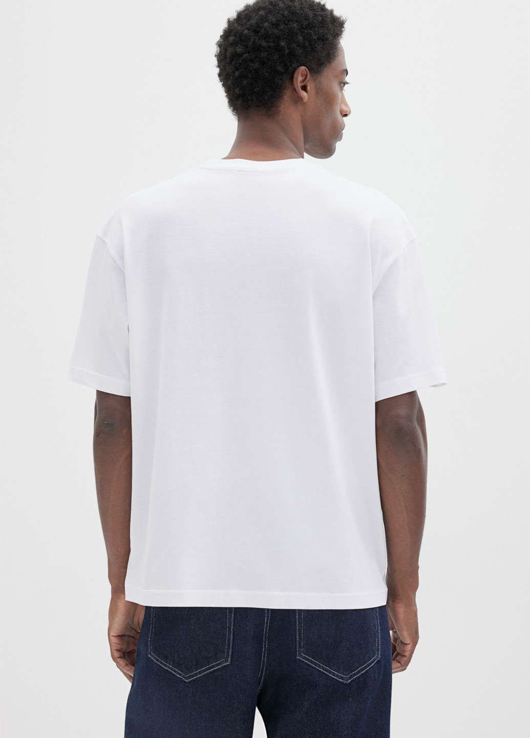 Белая футболка оверсайз H&M