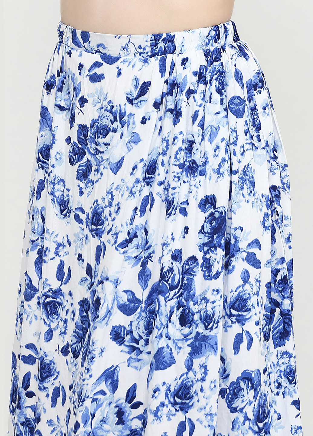 Синяя кэжуал цветочной расцветки юбка Francesca's а-силуэта (трапеция)