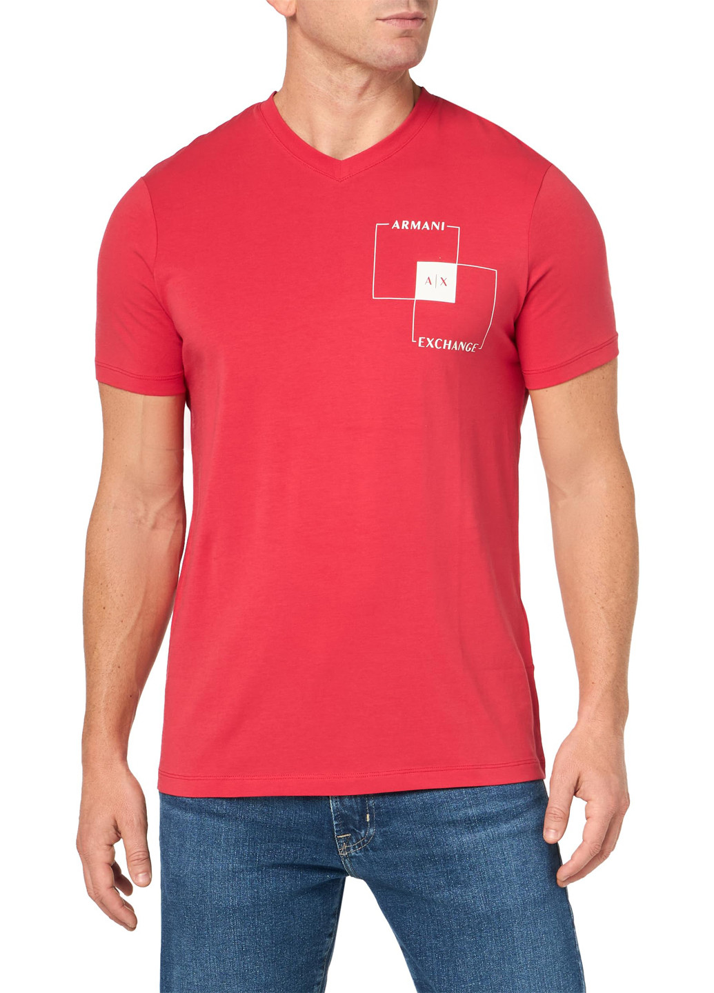 Червона футболка Armani Exchange