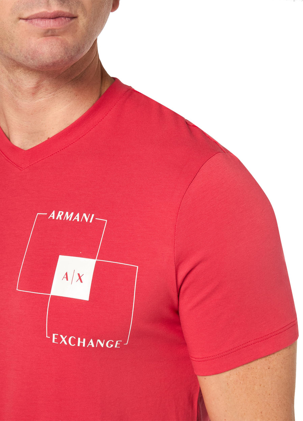 Червона футболка Armani Exchange