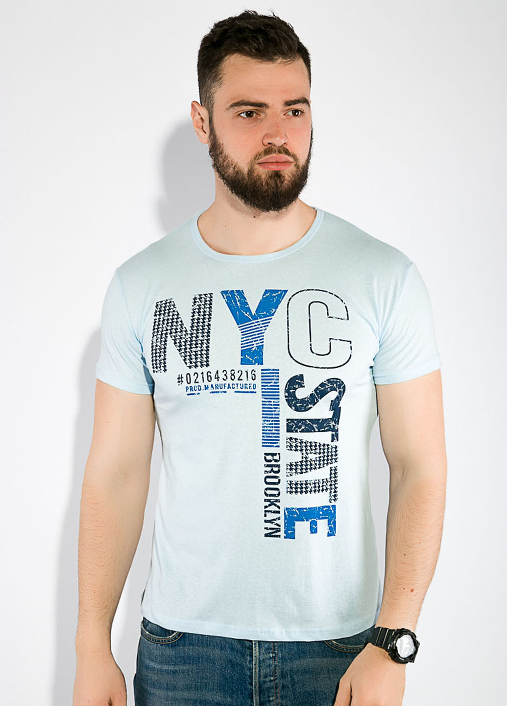 Світло-блакитна футболка Time of Style