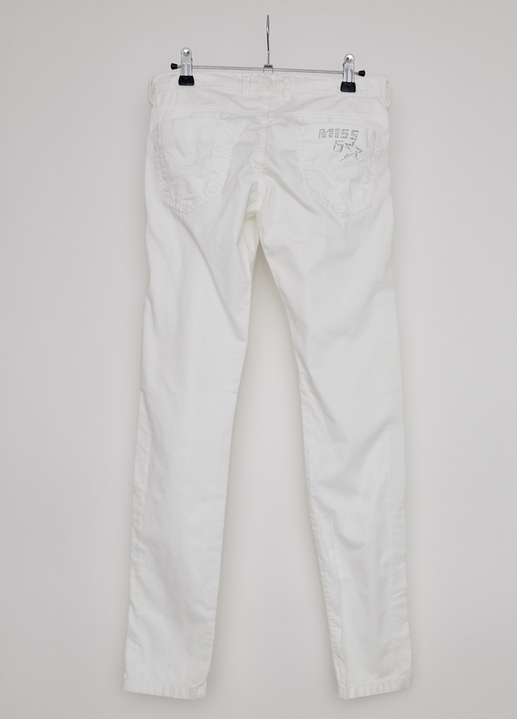 Белые джинсовые летние зауженные брюки Miss Sixty