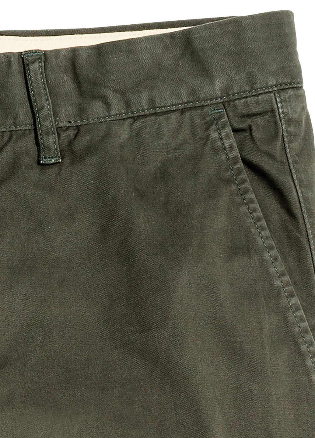 Хаки кэжуал демисезонные чиносы брюки H&M