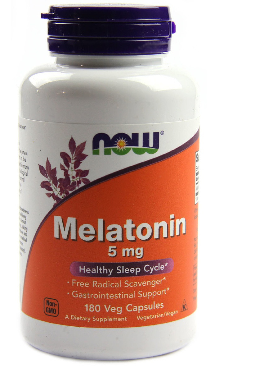 Мелатонин, Melatonin,, 5мг, 180 капсул Now Foods (225714512)