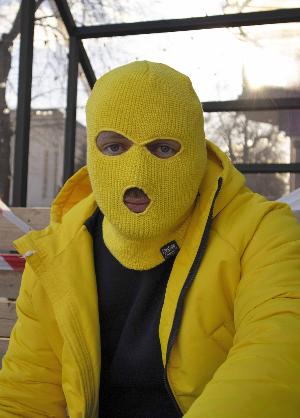 Custom Wear балаклава face off желтая однотонный желтый спортивный акрил производство - Украина
