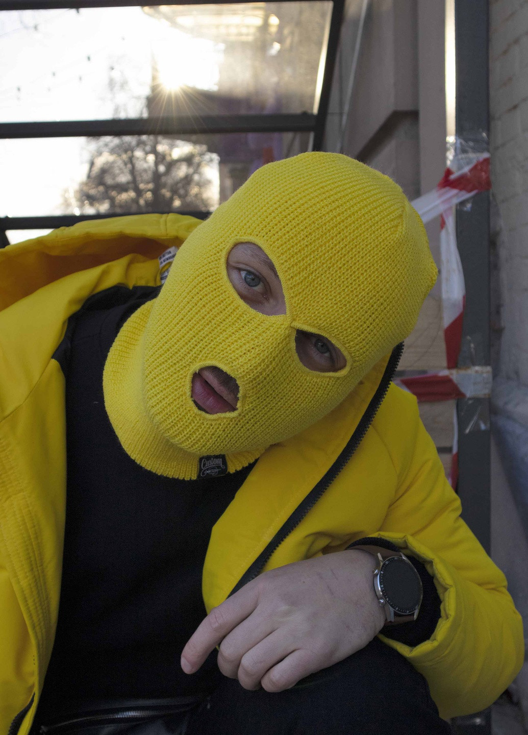 Custom Wear балаклава face off желтая однотонный желтый спортивный акрил производство - Украина