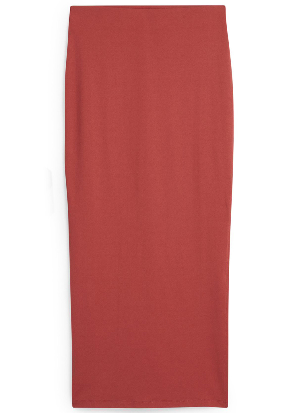 Бордовая кэжуал однотонная юбка C&A карандаш